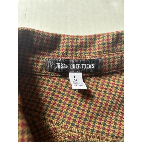 Urban Outfitters Brown Plaid Heavy Flannel Size Large Men’s - Picture 2 of 6